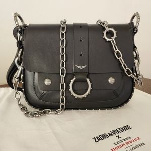 Zadig&Voltaire women’s black leather crossbody bag